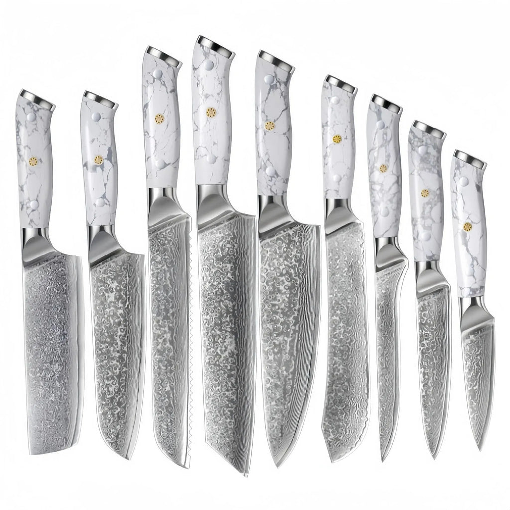 Damascus VG10 steel combined chef's knife with 21cm blade for multi-purpose kitchen use