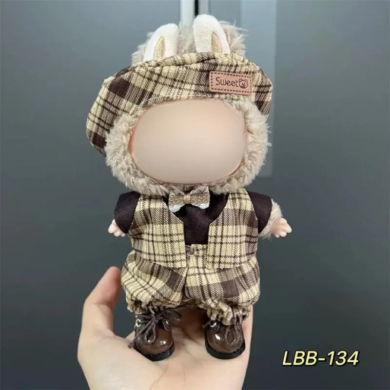 17cm vinyl figurine doll costume plastic clothing set for action figure display