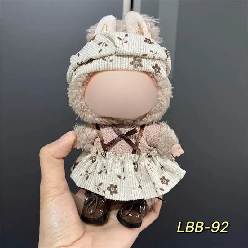 17cm vinyl figurine doll costume plastic clothing set for action figure display