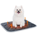 Multi-layer pet cushion in crystal soft grey cloth, 40x50cm size, on floor