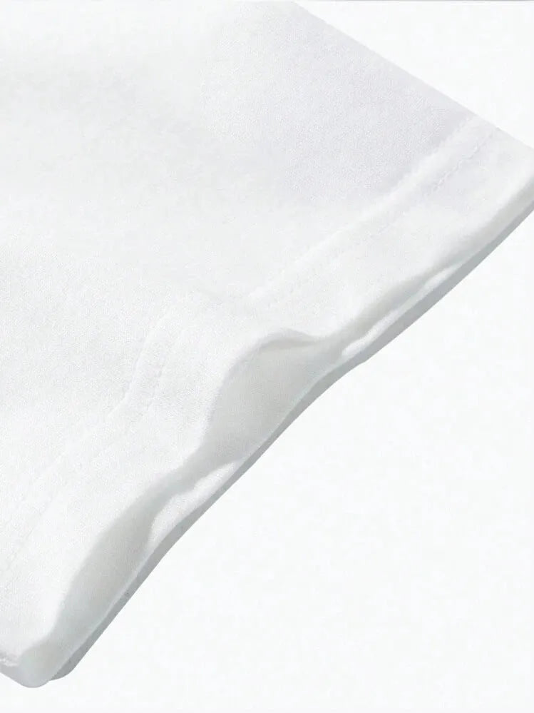 Men's pure cotton short sleeve t-shirt in a solid colour with Japanese retro style