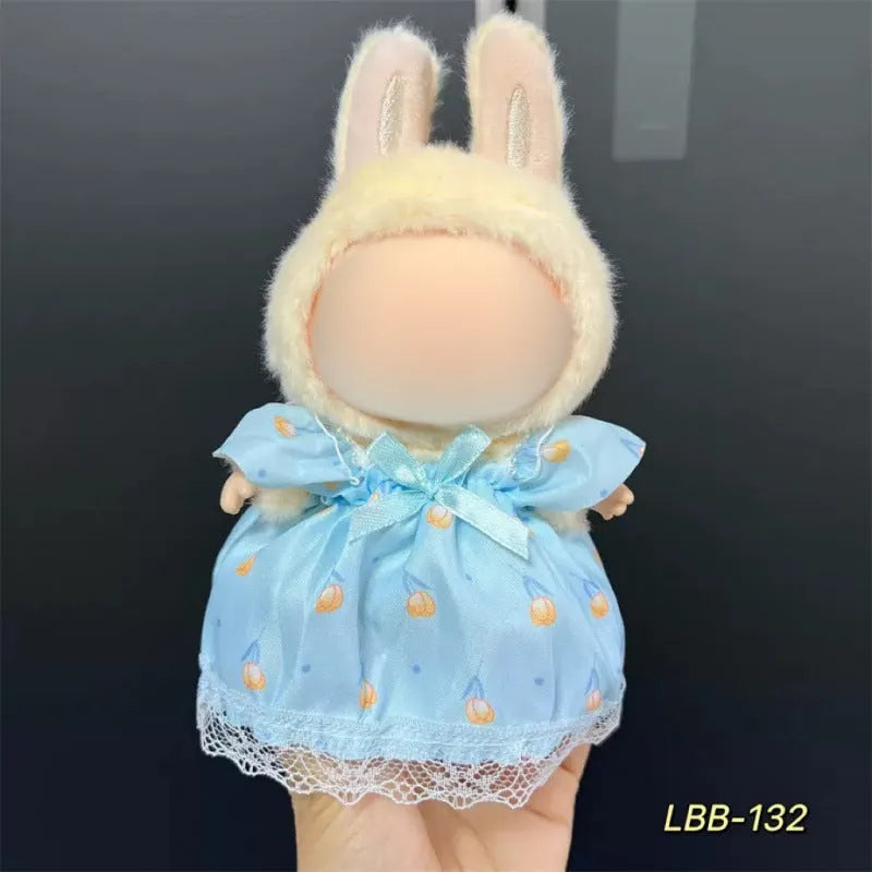 17cm vinyl figurine doll costume plastic clothing set for action figure display