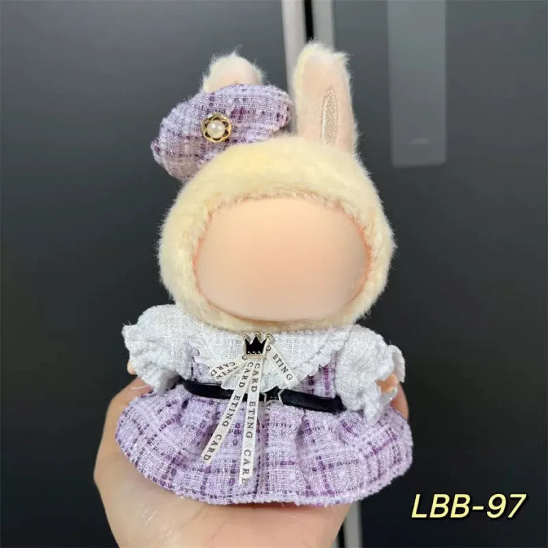 17cm vinyl figurine doll costume plastic clothing set for action figure display