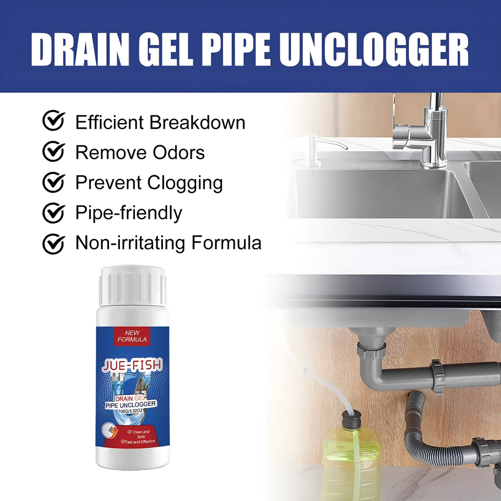 100g granular pipe dredge agent in compact packaging for kitchen and bathroom drain cleaning
