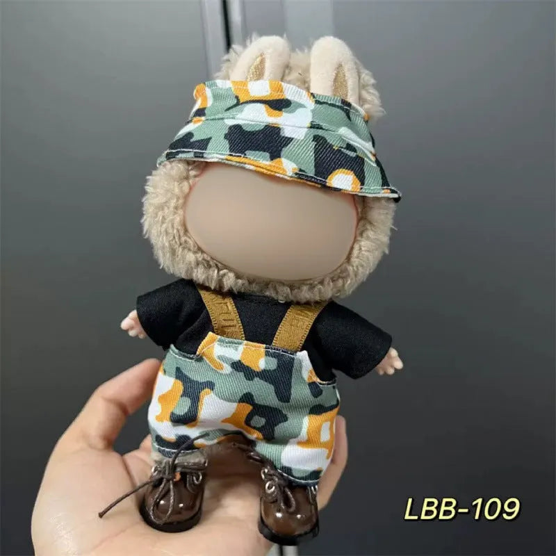 17cm vinyl figurine doll costume plastic clothing set for action figure display