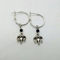 Silver Tibetan antelope round ring alloy earrings for women with European American styling