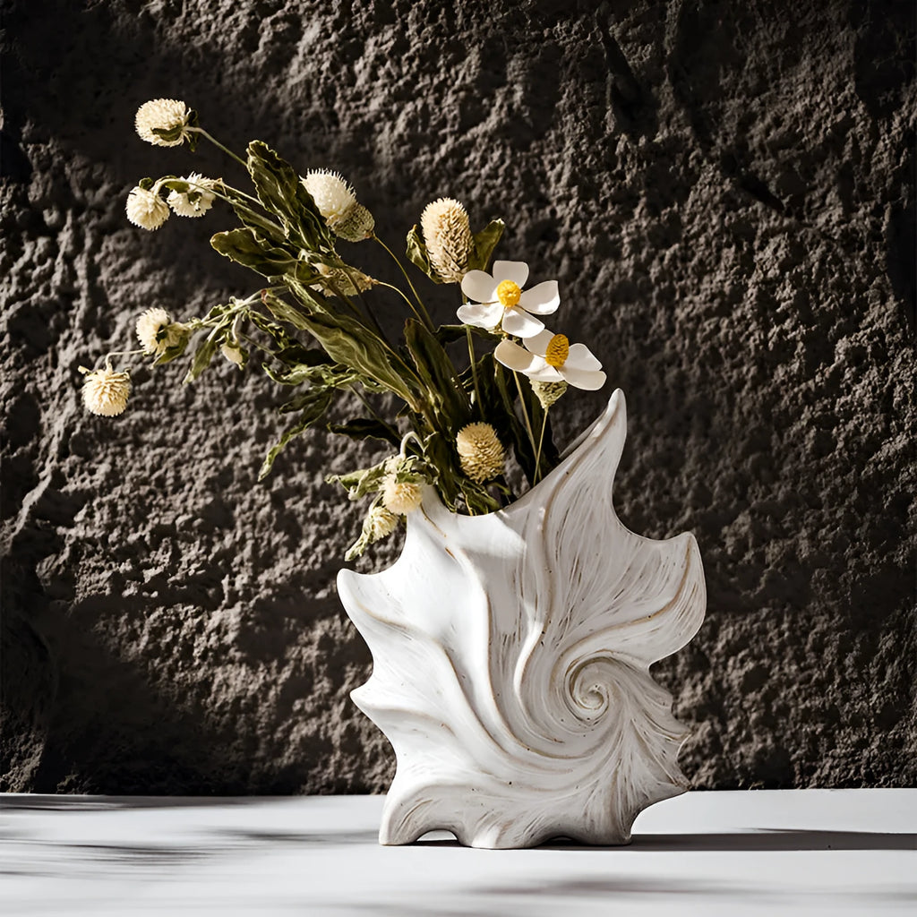 French art ceramic vase with coloured glaze finish in retro creative European style design
