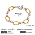 Women's stainless steel geometric line bracelet colour matching JDB2410026PS Ins style
