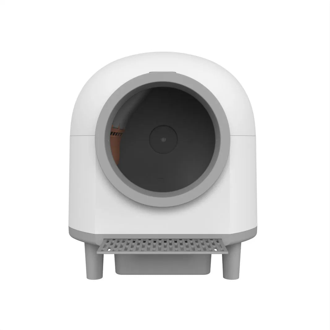 White automatic enclosed litter box for cats up to 10kg with ABS construction