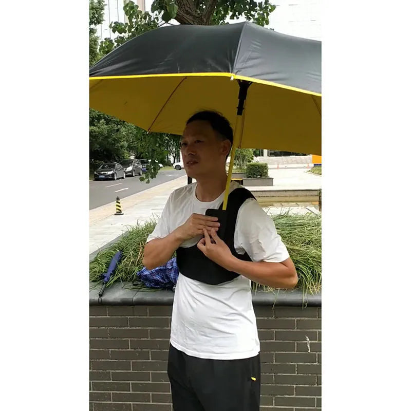 Portable umbrella holder with fixed shoulder strap black diving cloth for manual umbrellas