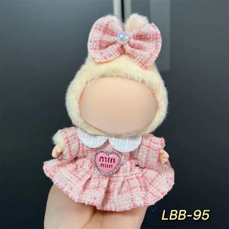 17cm vinyl figurine doll costume plastic clothing set for action figure display