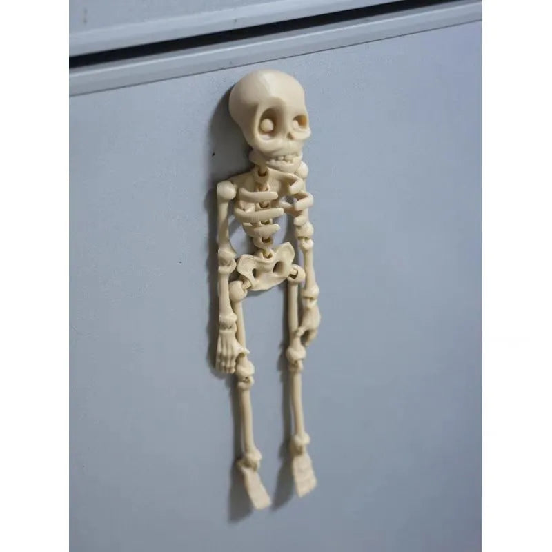 3D printed PLA skull refrigerator magnet ornament in modern art style