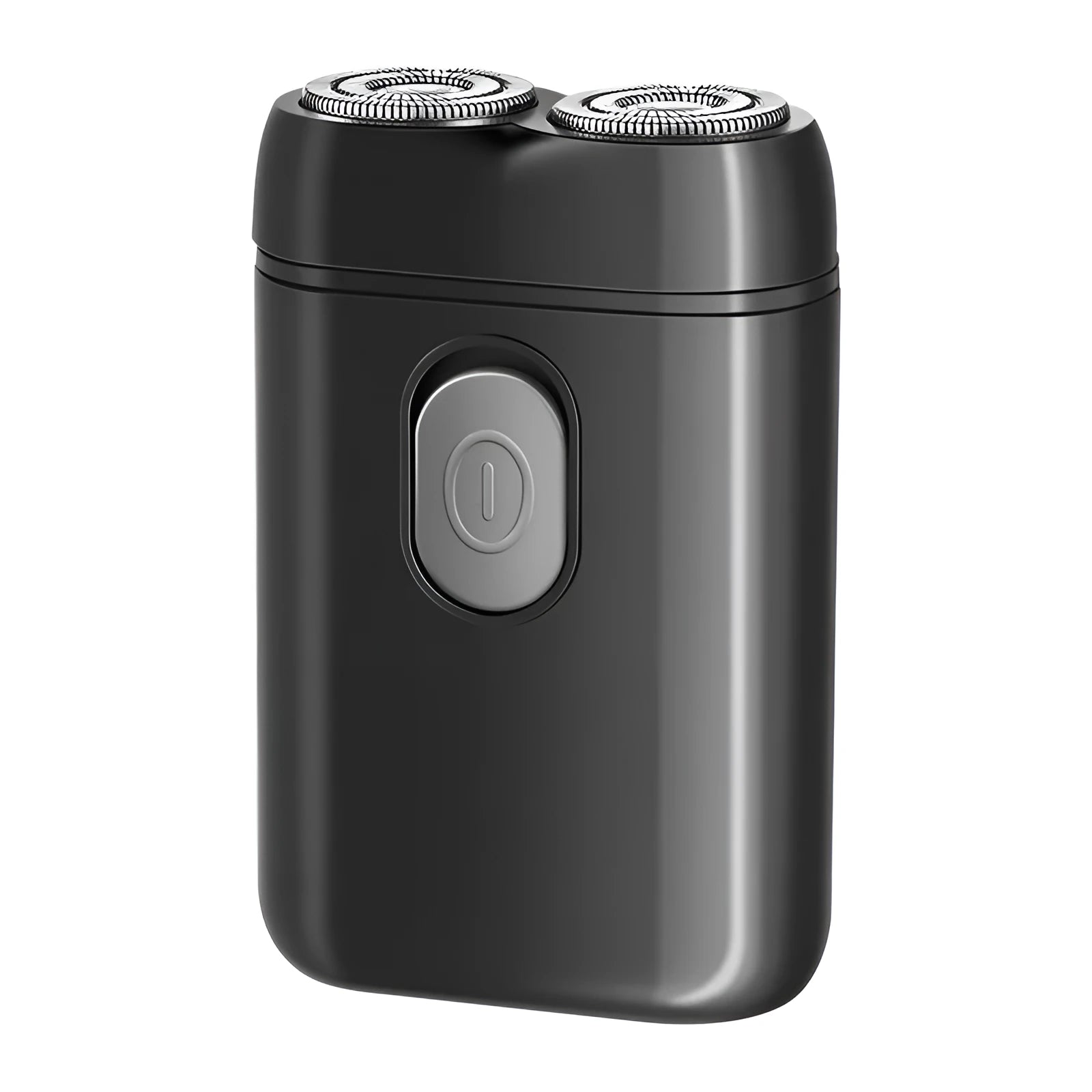 Rechargeable electric shaver with brushless motor, LED display, and floating cutter head in black finish