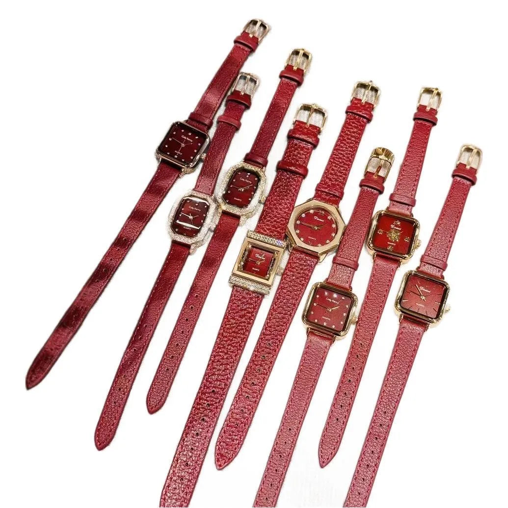 Chinese style alloy women's wristwatch with 8mm thickness and multiple dial design options
