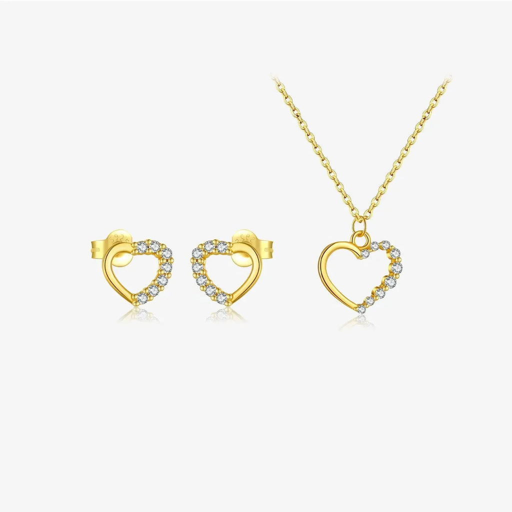 925 sterling silver hollow heart necklace in white gold finish on regular chain for women fashion OL style