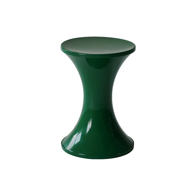 Plastic hourglass-shaped shoe changing stool in selected colour
