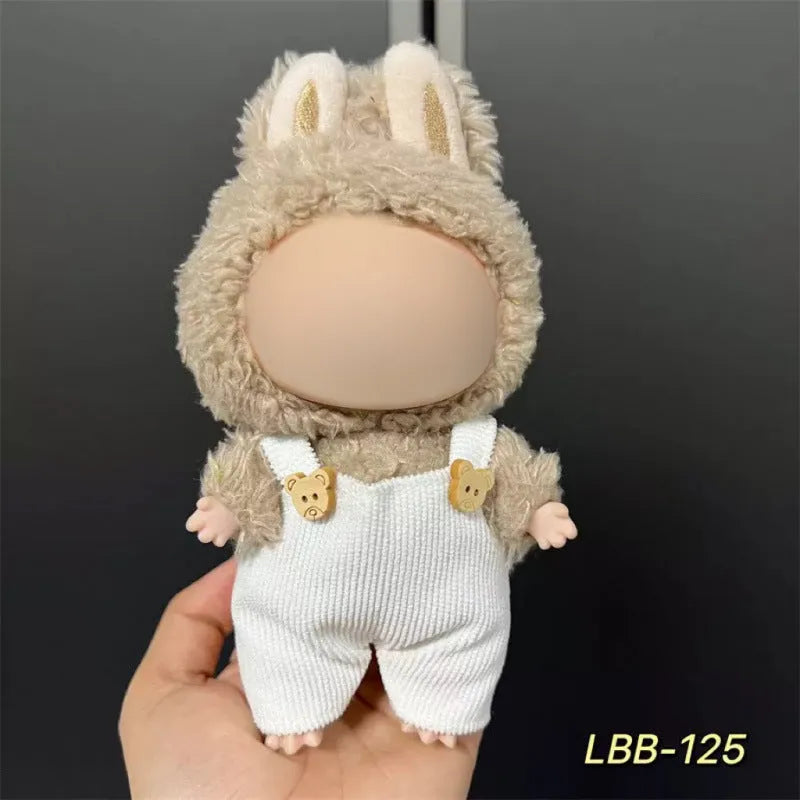 17cm vinyl figurine doll costume plastic clothing set for action figure display
