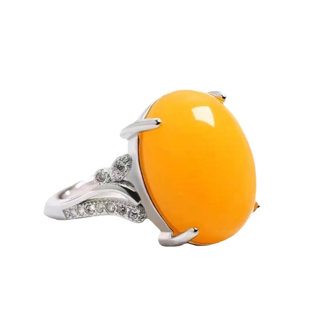 Adjustable alloy ring with geometric ethnic design and natural sapphire stone in five colours.