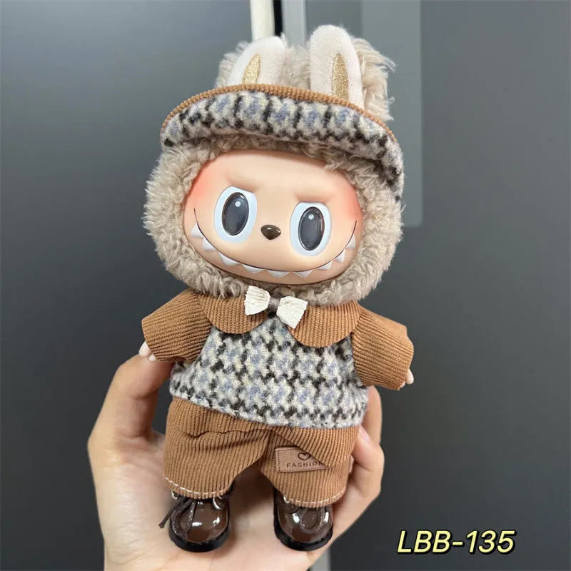 17cm vinyl figurine doll costume plastic clothing set for action figure display