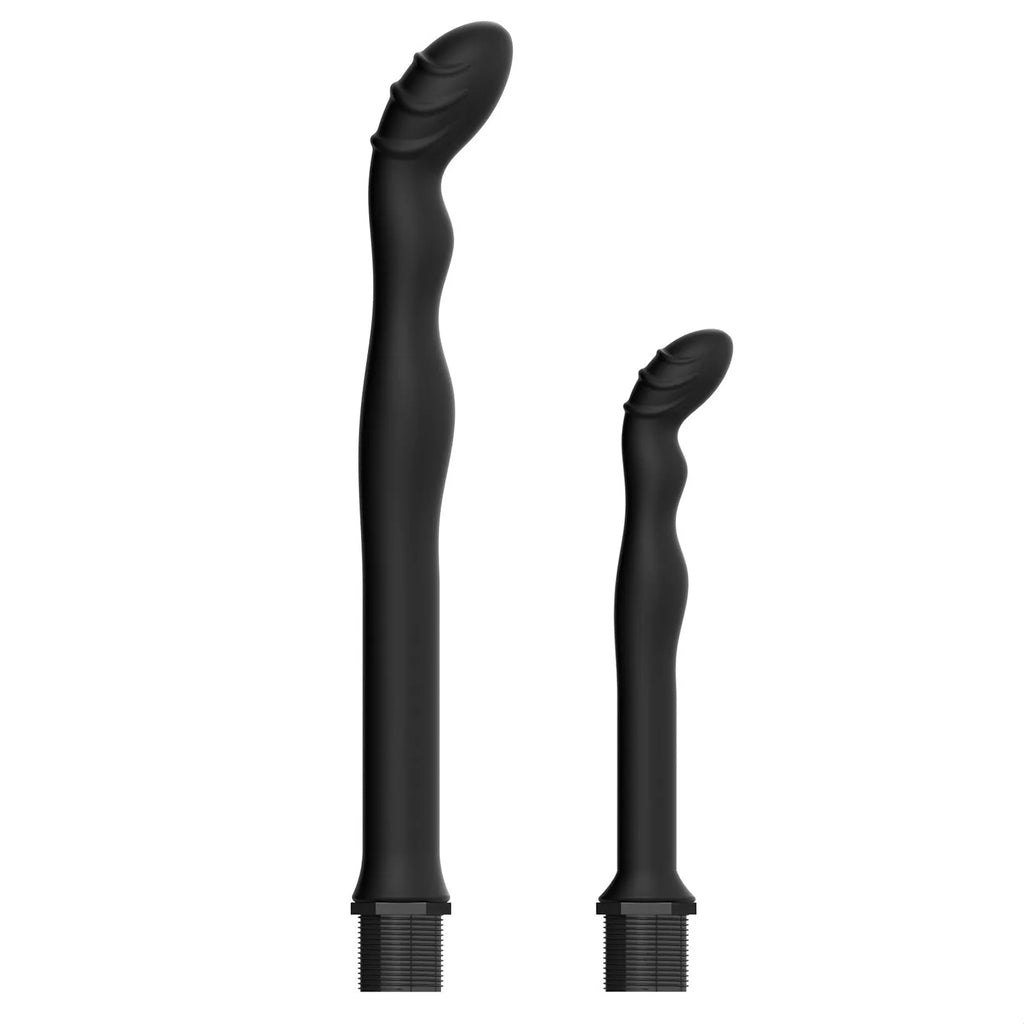 Black silicone hosepipe flusher enema kit for cleaning and washing applications