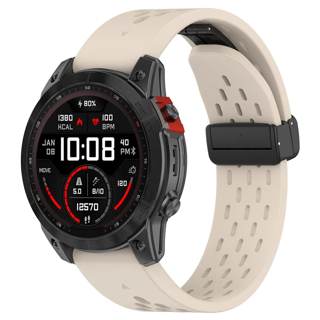 Quick release watch strap for Fenix 8 and Fenix 7 Pro in multiple colour options showing porous design.
