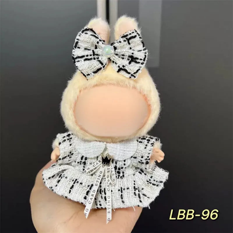 17cm vinyl figurine doll costume plastic clothing set for action figure display