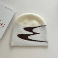 Acrylic knitted beanie hat in black colour showing thermal winter cap design