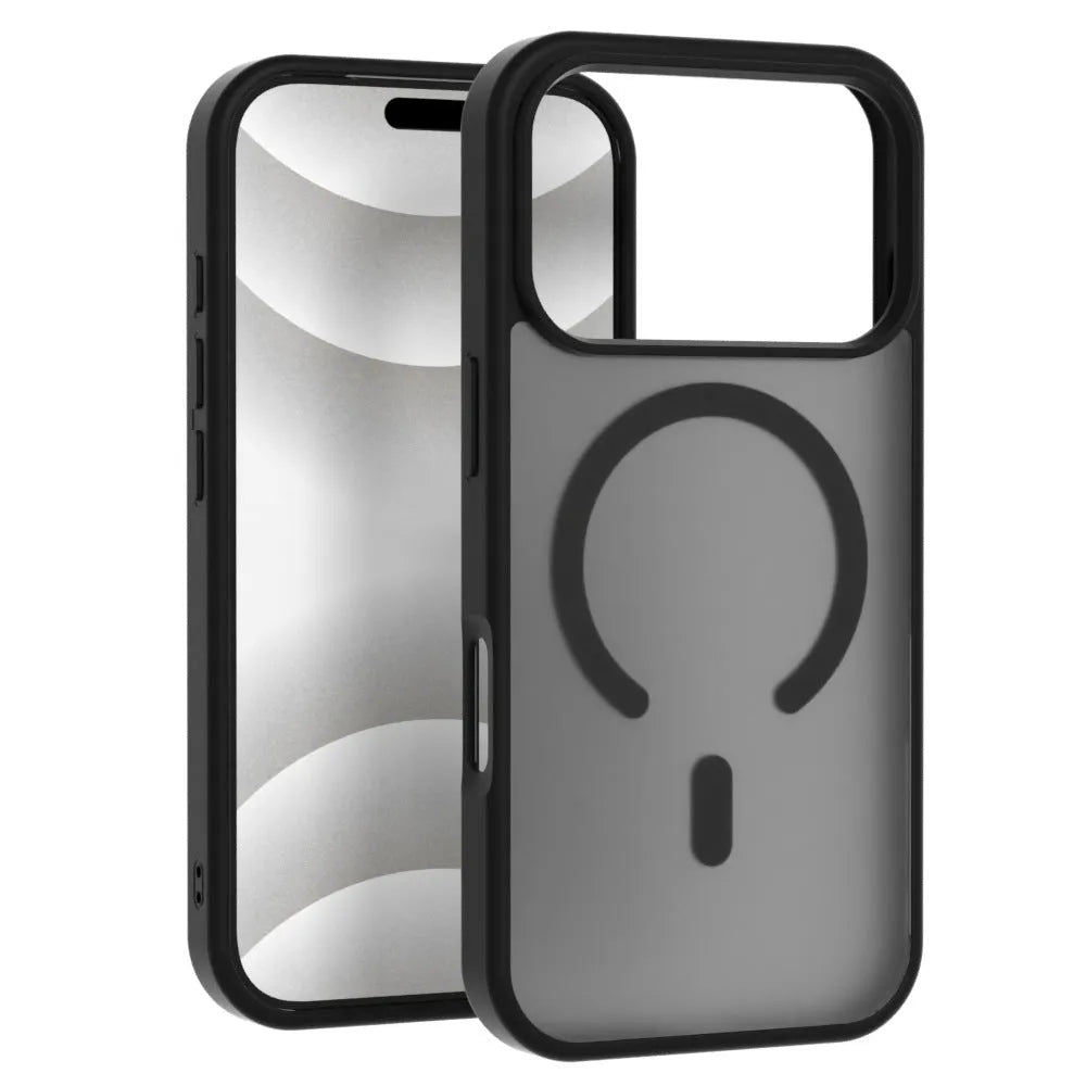 Frosted translucent magnetic phone case for iPhone with anti-skid and anti-fingerprint finish in multiple colours