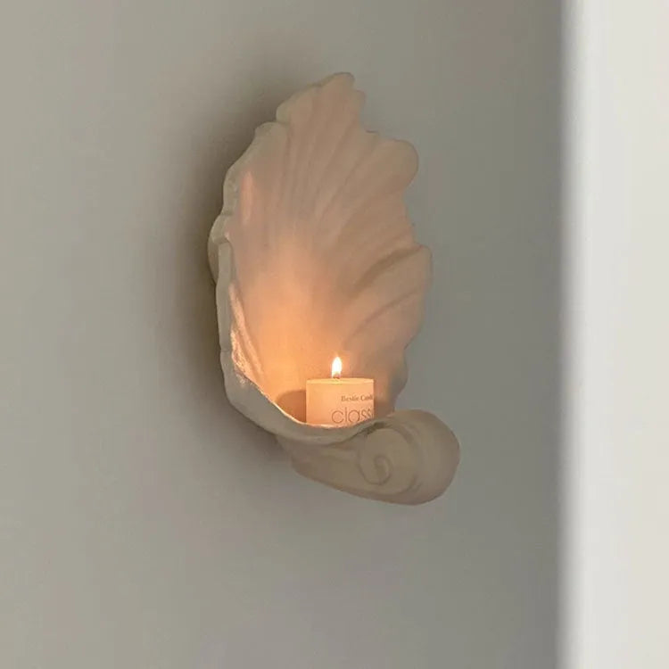 White shell fruit plate decoration ornament made from resin material