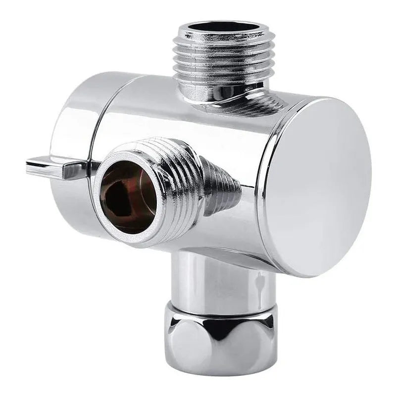 Copper shower water distributor fitting with metal joints for American bracket compatibility