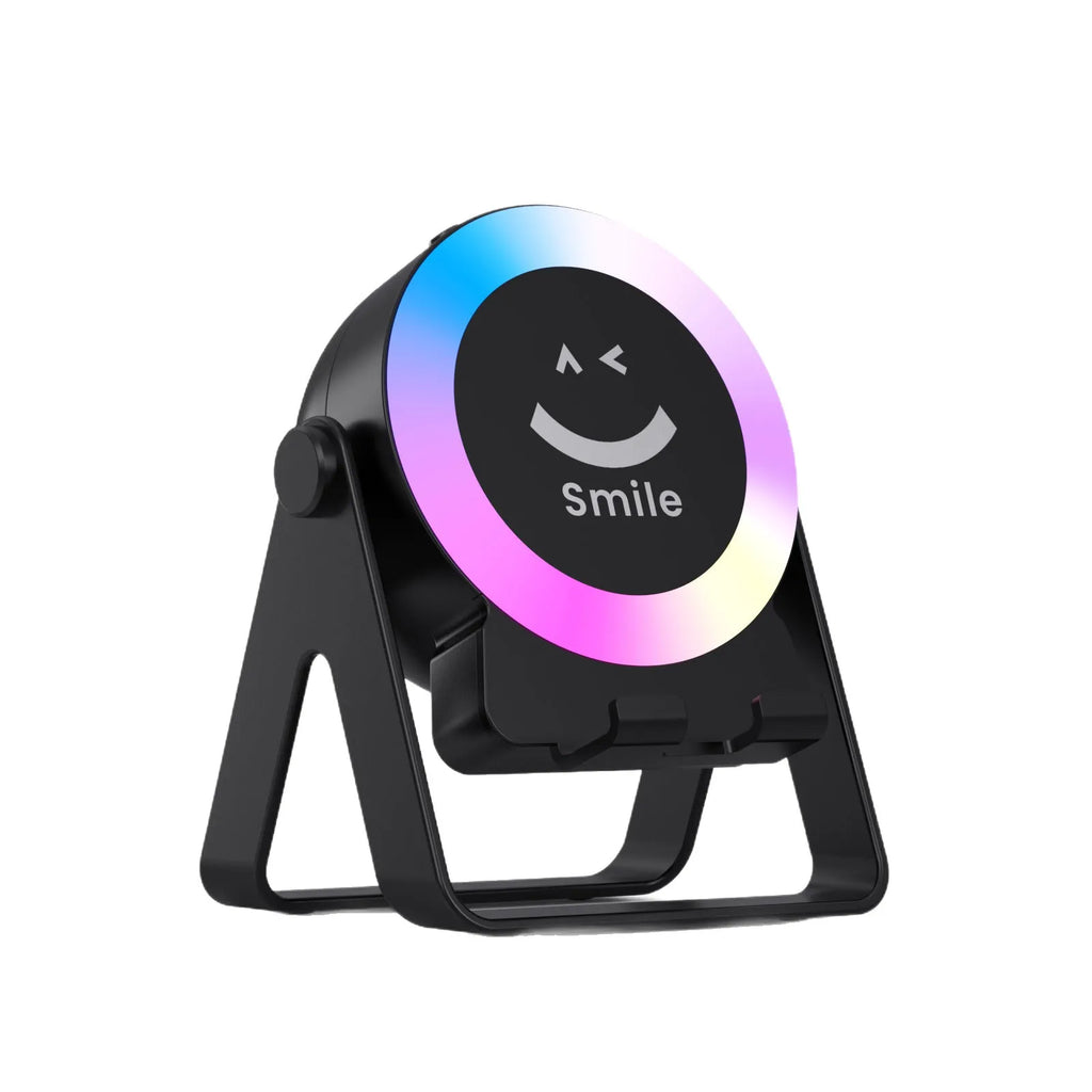 Induction bracket Bluetooth speaker with LED lighting in black or white colour
