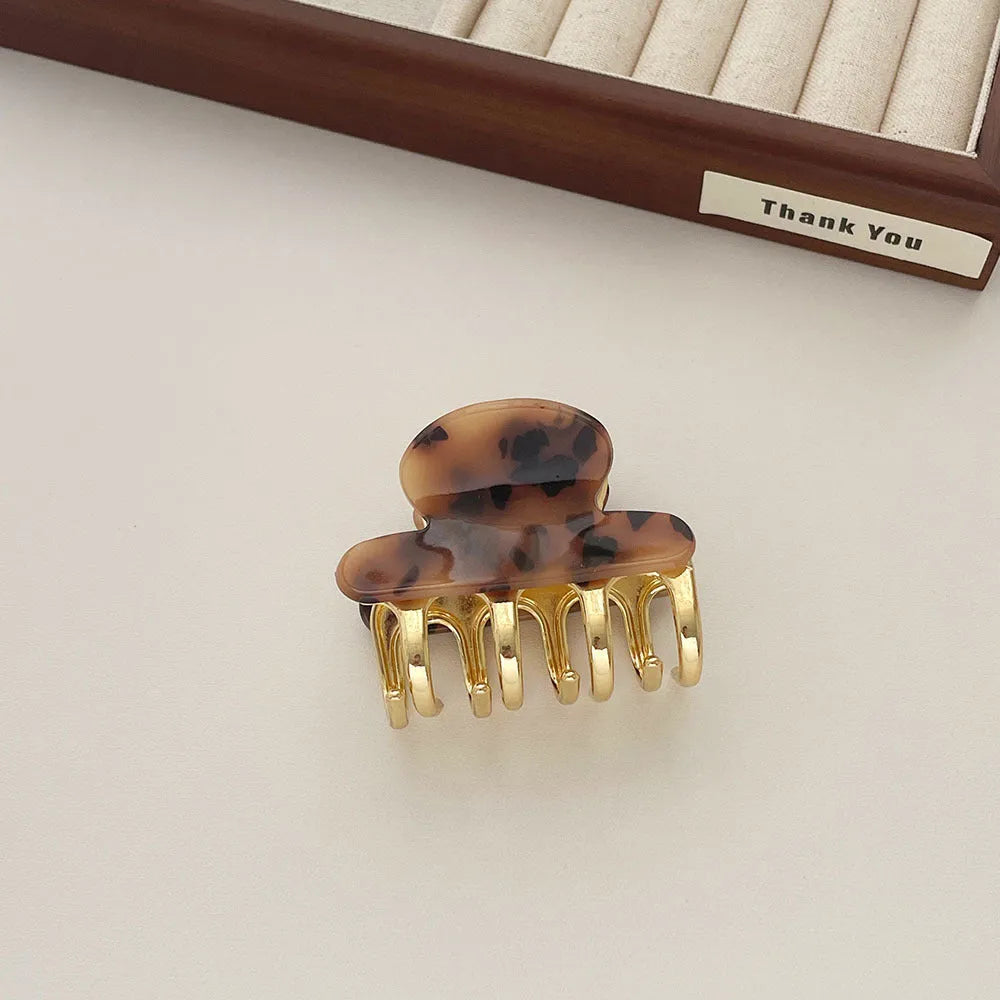 Dopamine retro acetate medium metal grip barrettes in four R08 colour variants