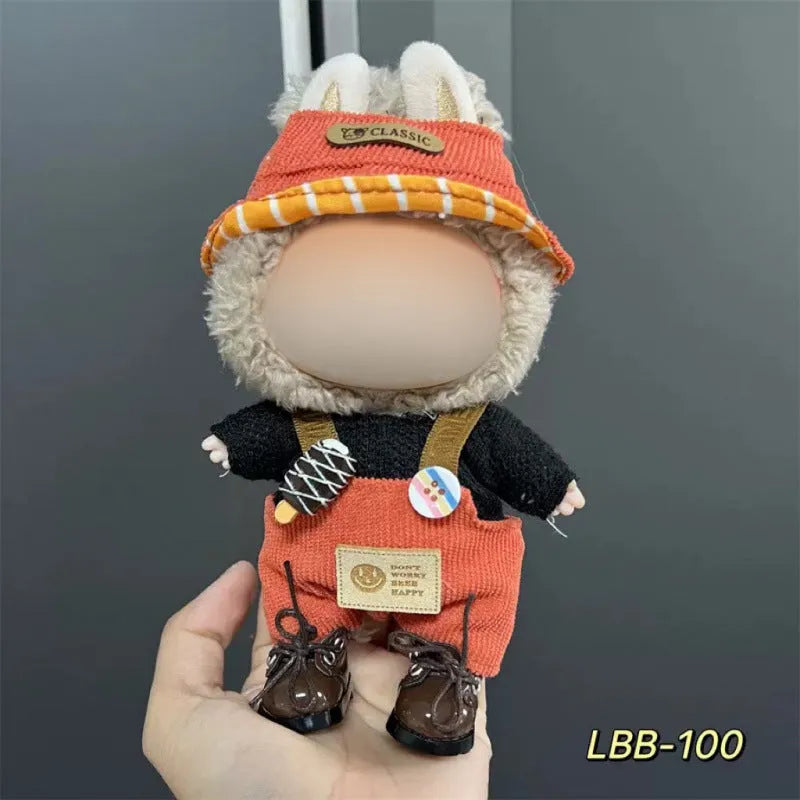 17cm vinyl figurine doll costume plastic clothing set for action figure display