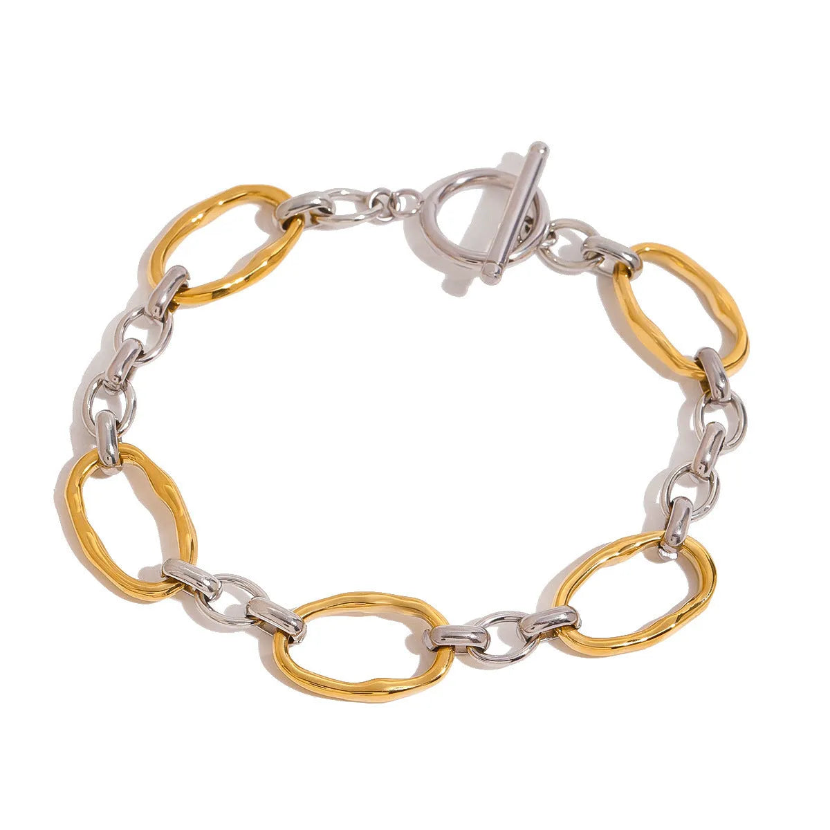 Women's stainless steel geometric line bracelet colour matching JDB2410026PS Ins style