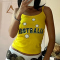 Slim fit women's T-shirt with geometric pattern and letter print in street style, polyester milk silk blend