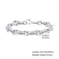 Stainless steel thick geometric chain bracelet for men's hip hop fashion