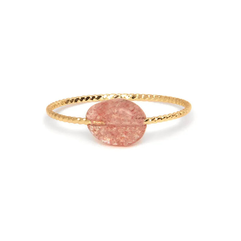 Women's geometric agate ring with angular design in various colour options