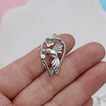 Alloy flying magpie pendant charm with electroplated finish in colour P234 for DIY jewellery making