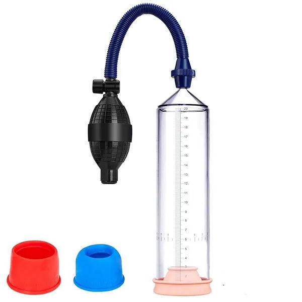 Male minimalist silicone cover for penis simulator exercise machine with plastic valve exerciser colour