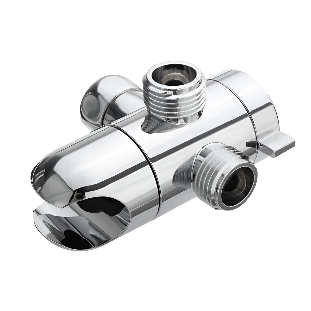 Copper shower water distributor fitting with metal joints for American bracket compatibility