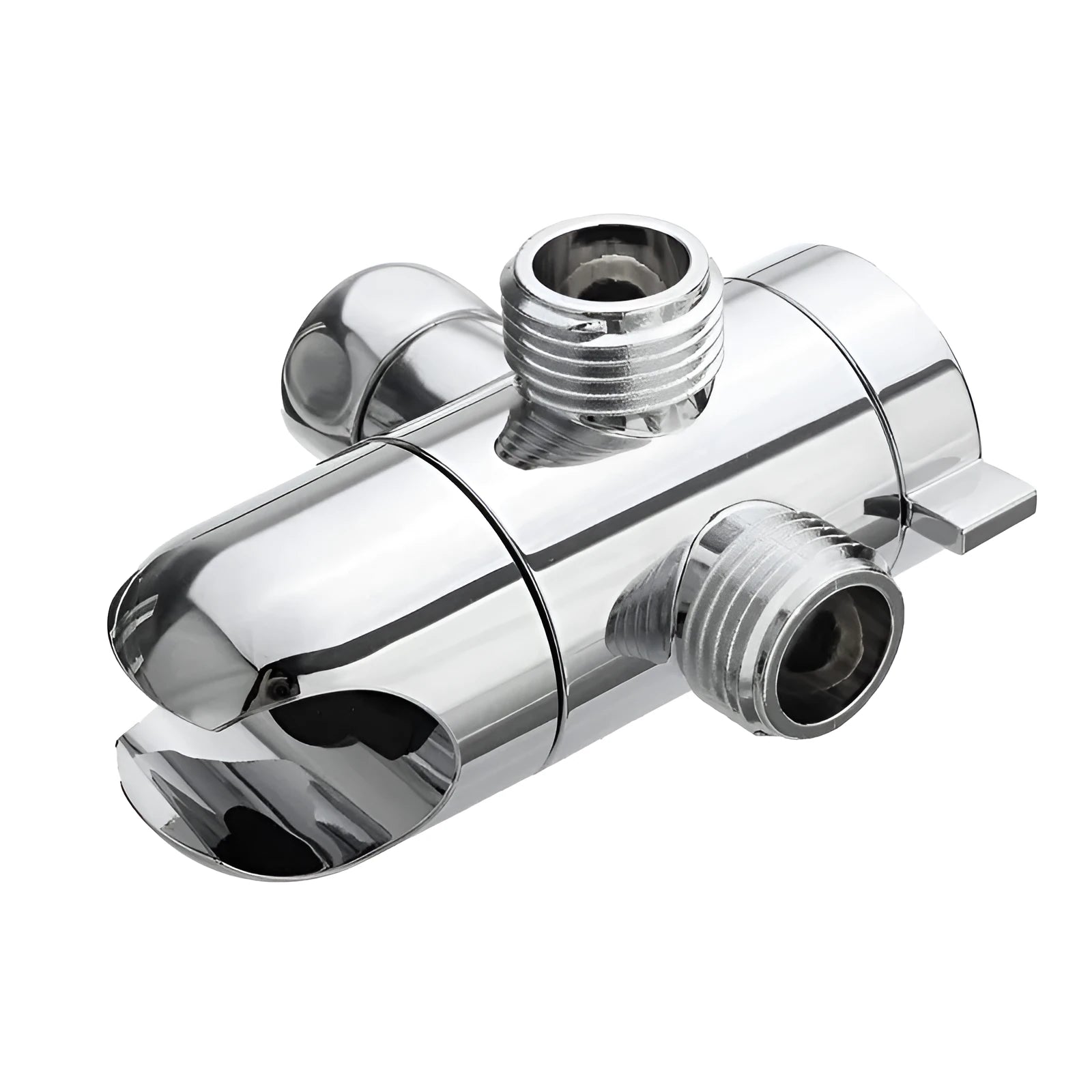 Copper shower water distributor fitting with metal joints for American bracket compatibility