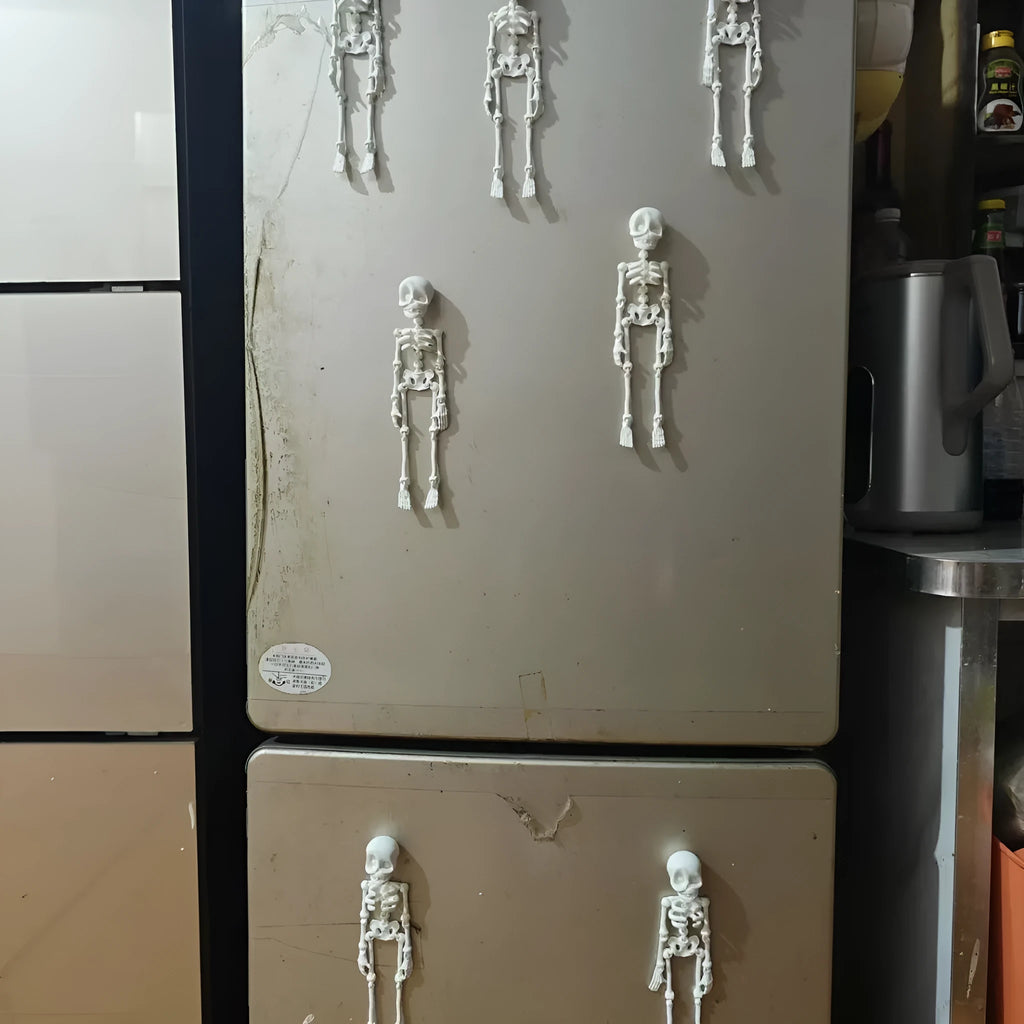 3D printed PLA skull refrigerator magnet ornament in modern art style