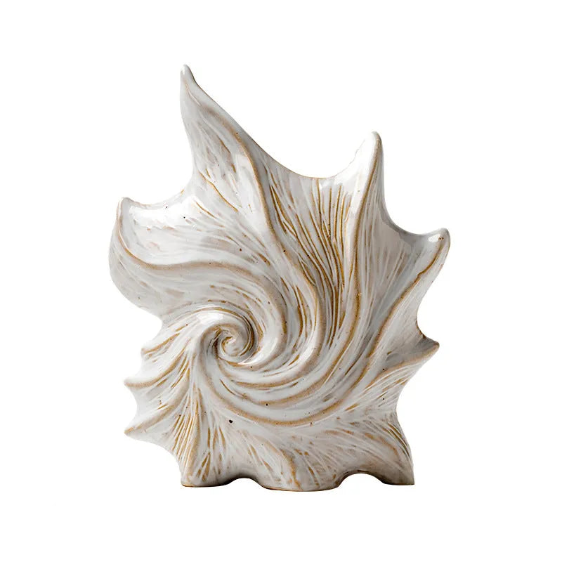French art ceramic vase with coloured glaze finish in retro creative European style design