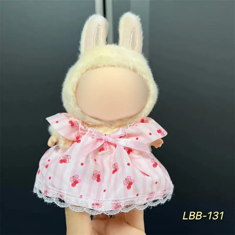 17cm vinyl figurine doll costume plastic clothing set for action figure display