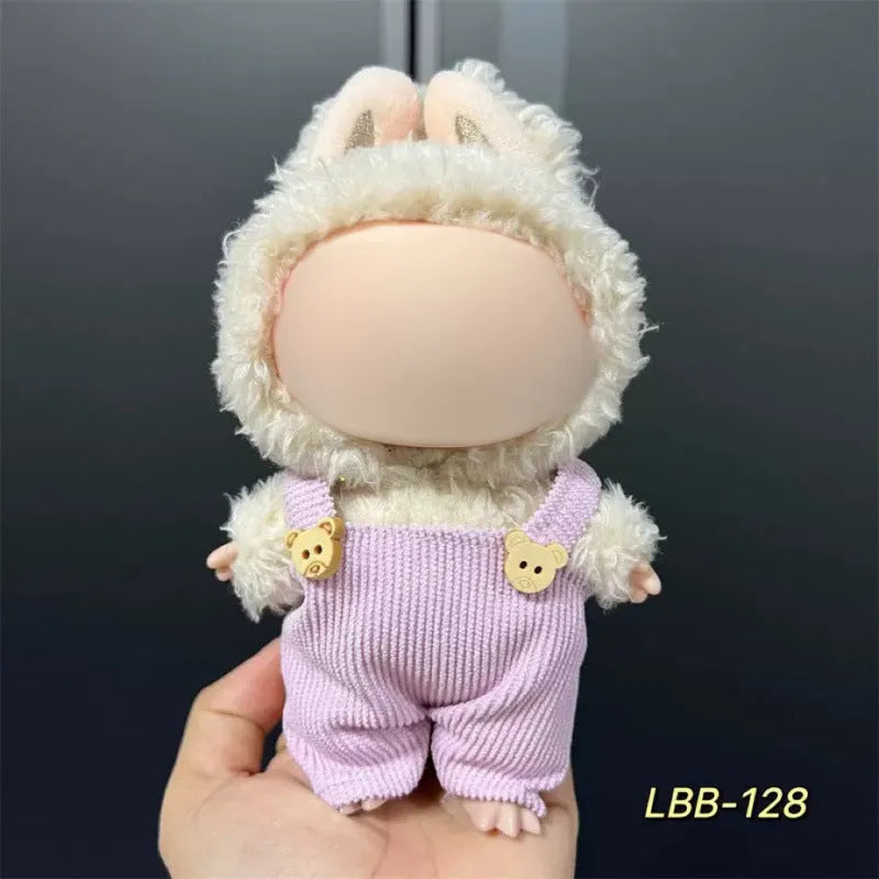 17cm vinyl figurine doll costume plastic clothing set for action figure display