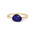 Women's geometric agate ring with angular design in various colour options