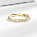 Women's geometric diamond tail ring with open mouth design in white gold or yellow gold colour finish