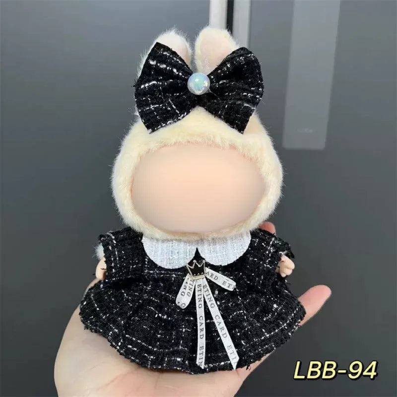17cm vinyl figurine doll costume plastic clothing set for action figure display