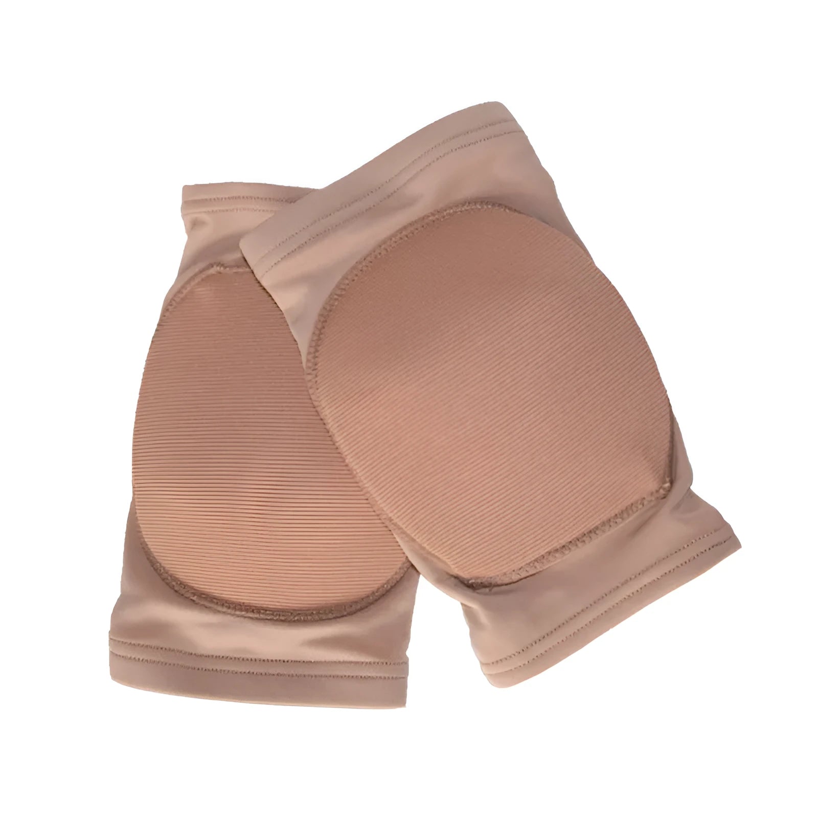 Ballet yoga knee pads in black and skin colour options showing five size options
