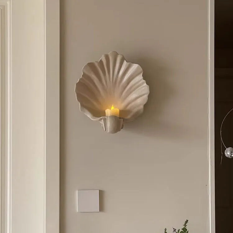 White shell fruit plate decoration ornament made from resin material